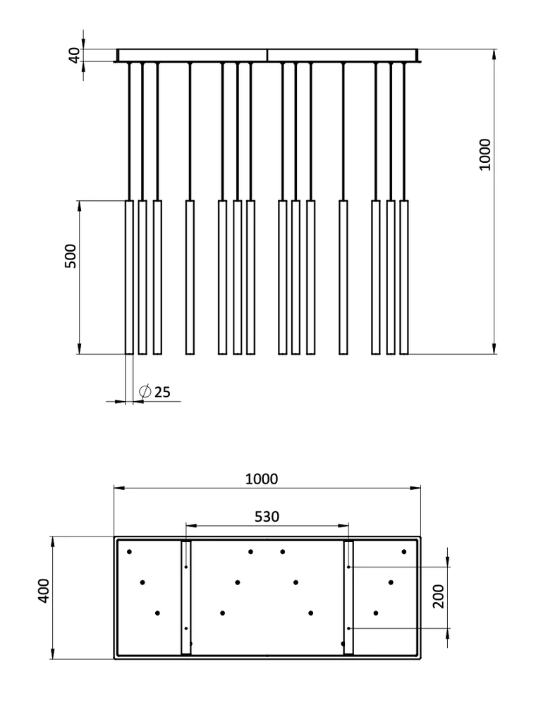 Чертёж Люстра SimpLumen Up Kitch Two: Чертёж · 1
